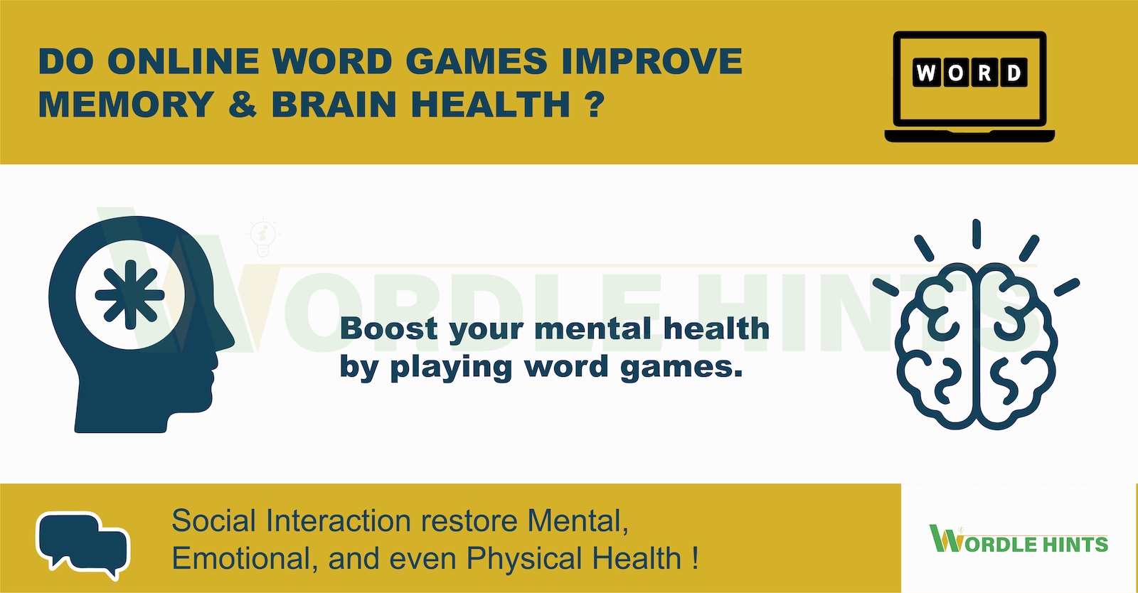 Memory and Mental health benefits of word games