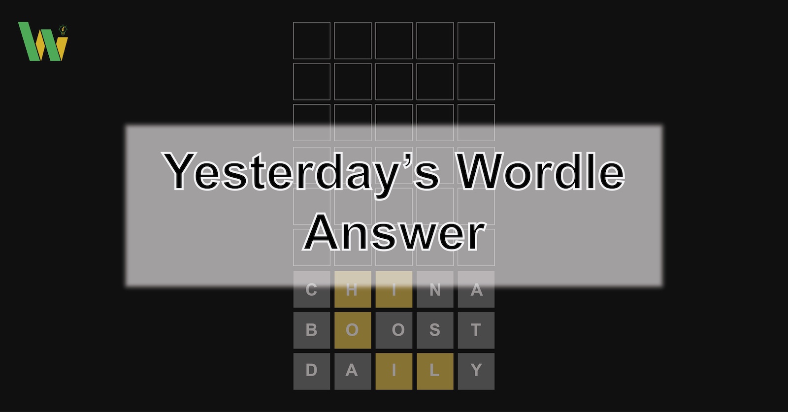 Yesterday's Wordle Answer